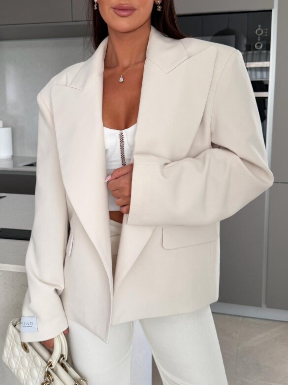Blazer Urban Elegance oversize creamy