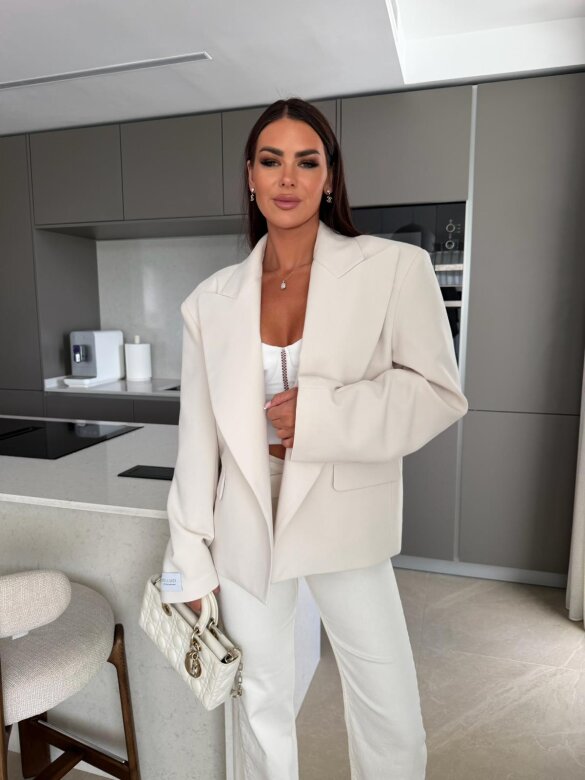 Blazer Urban Elegance oversize creamy