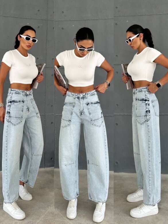 Spodnie Eliano jeans jasnoniebieskie