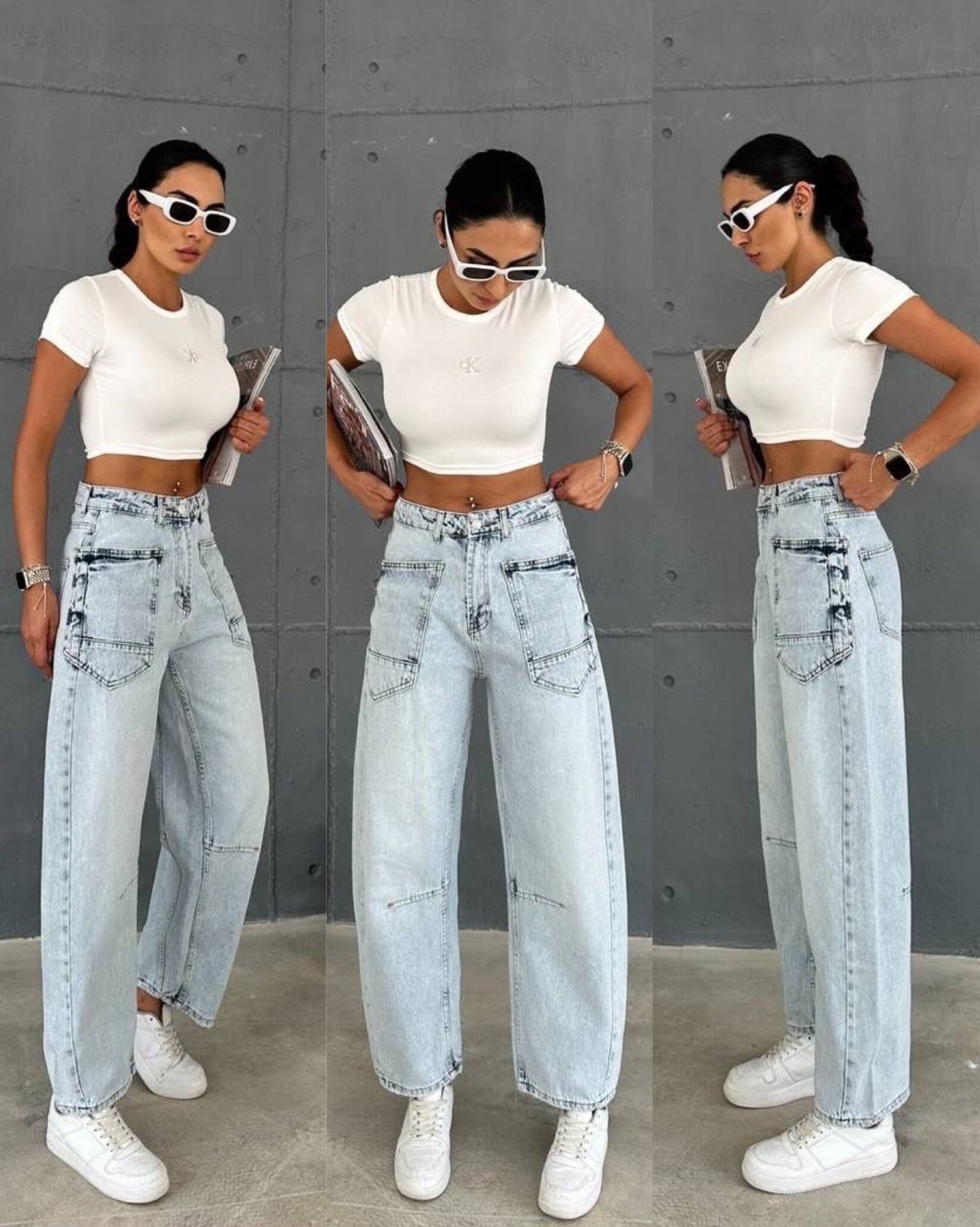 Spodnie Eliano jeans jasnoniebieskie