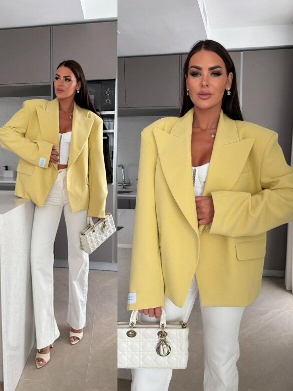 Blazer Urban Elegance oversize yellow