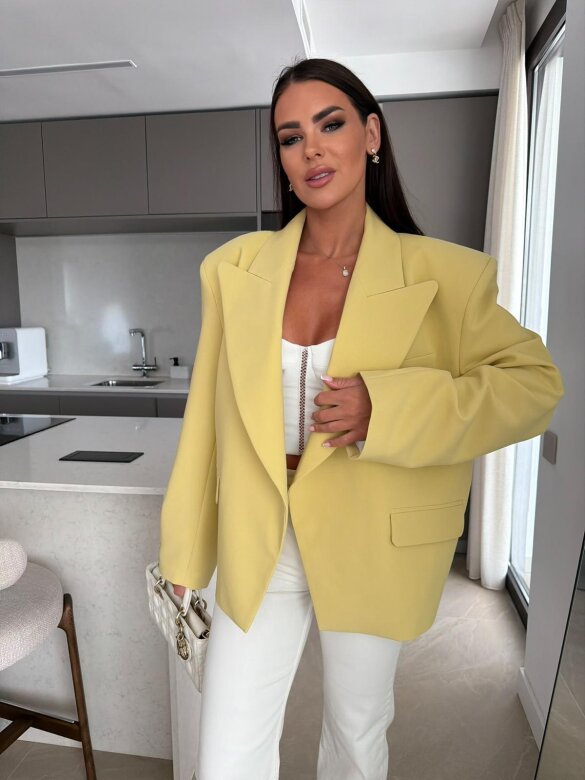 Blazer Urban Elegance oversize yellow