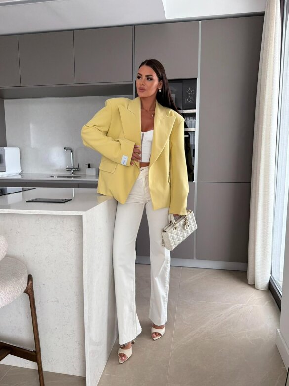 Blazer Urban Elegance oversize yellow