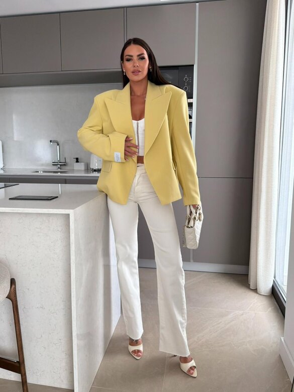 Blazer Urban Elegance oversize yellow