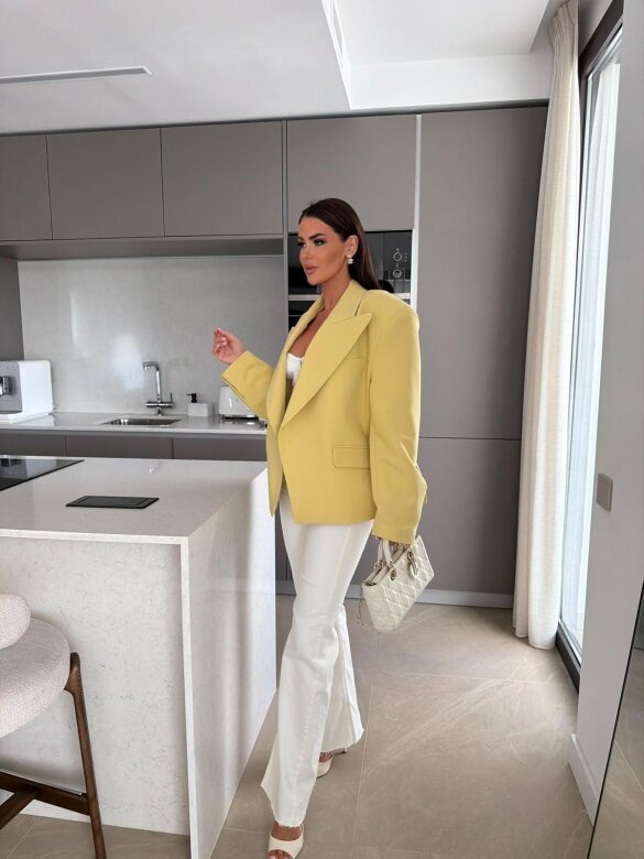 Blazer Urban Elegance oversize yellow