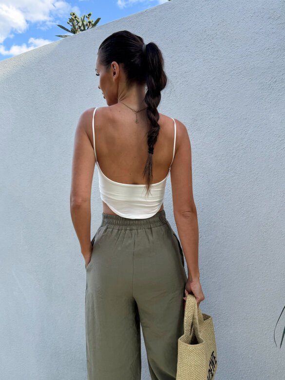 Spodnie Fiori khaki 