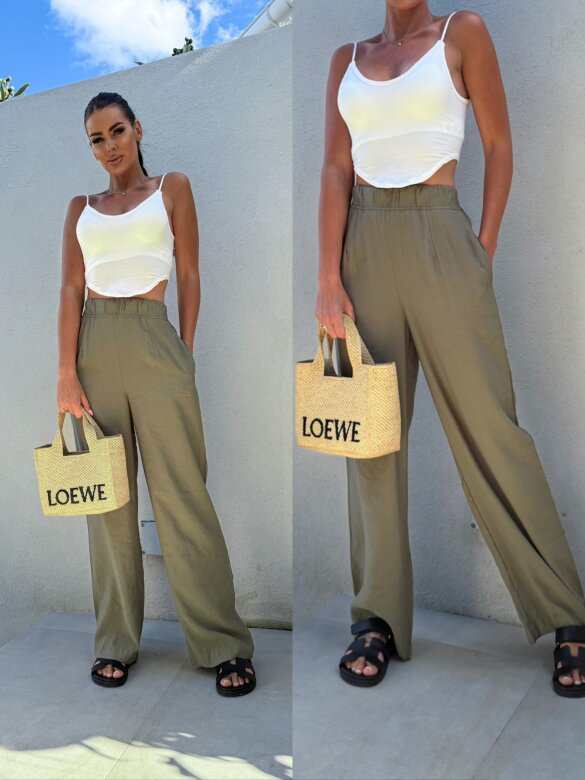 Spodnie Fiori khaki 