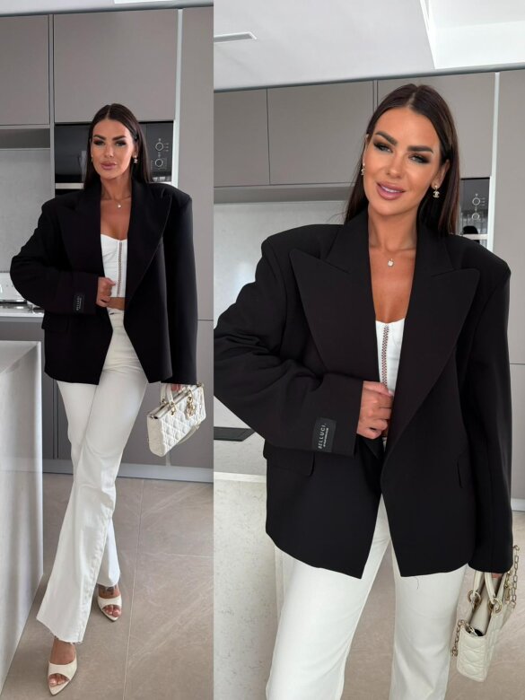 Blazer Urban Elegance oversize black