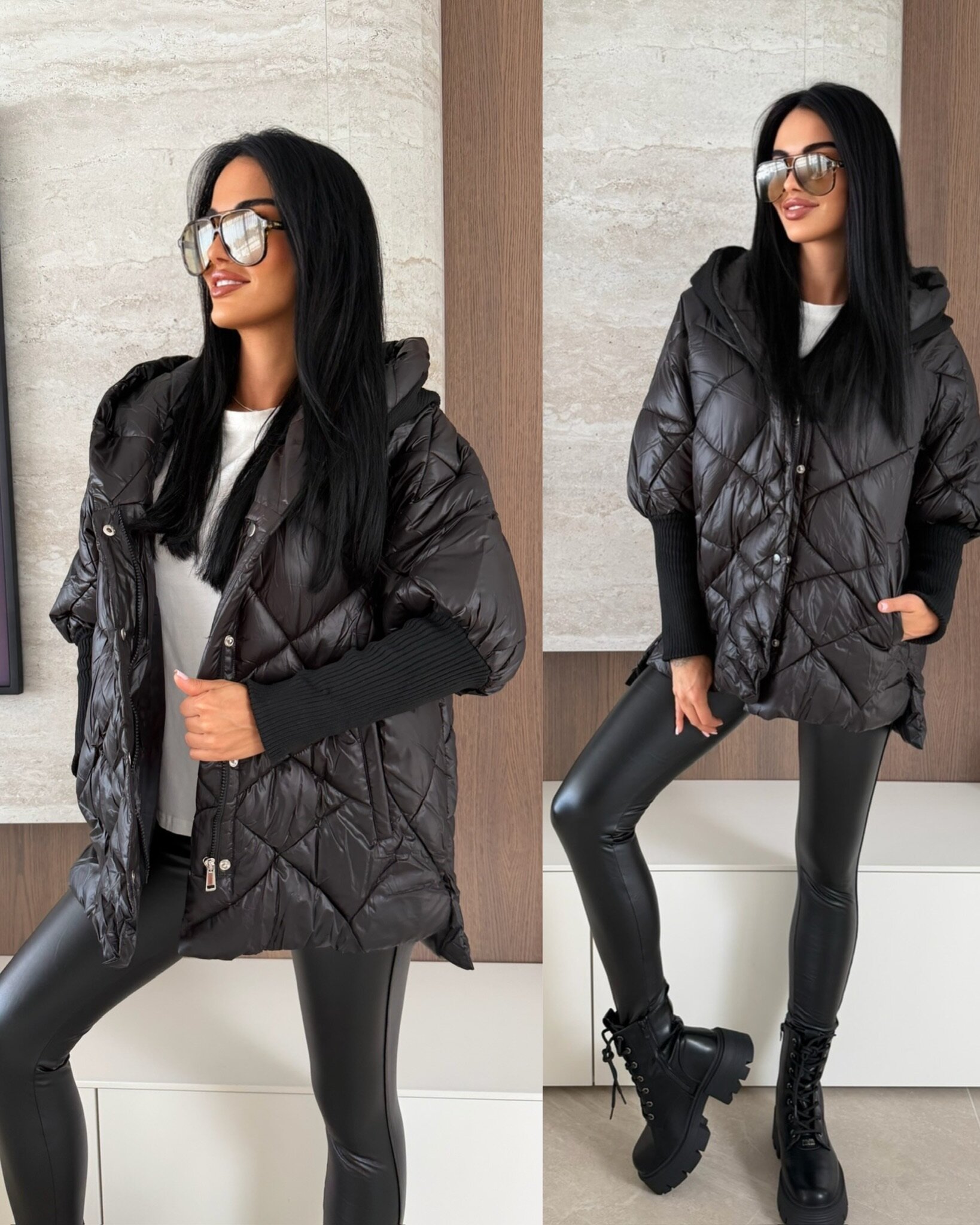 Kurtka Leitner pikowana czarna 