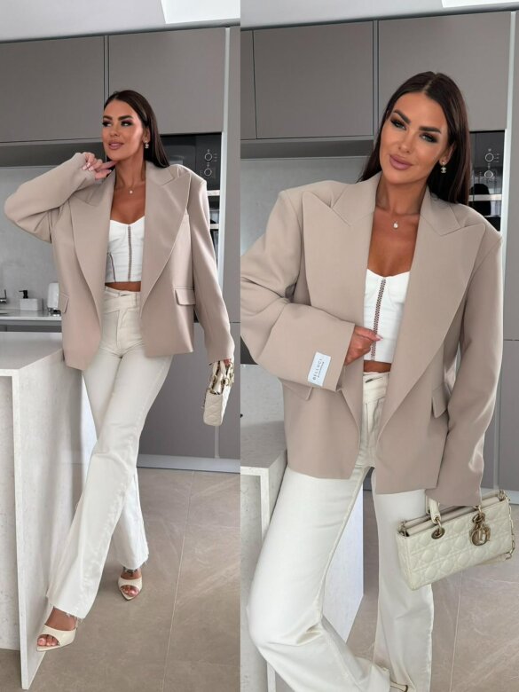 Blazer Urban Elegance oversize beige