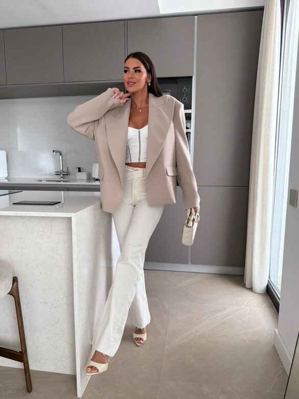 Blazer Urban Elegance oversize beige