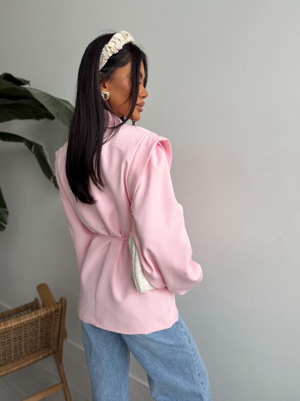 Marynarka Elvii pudrowa