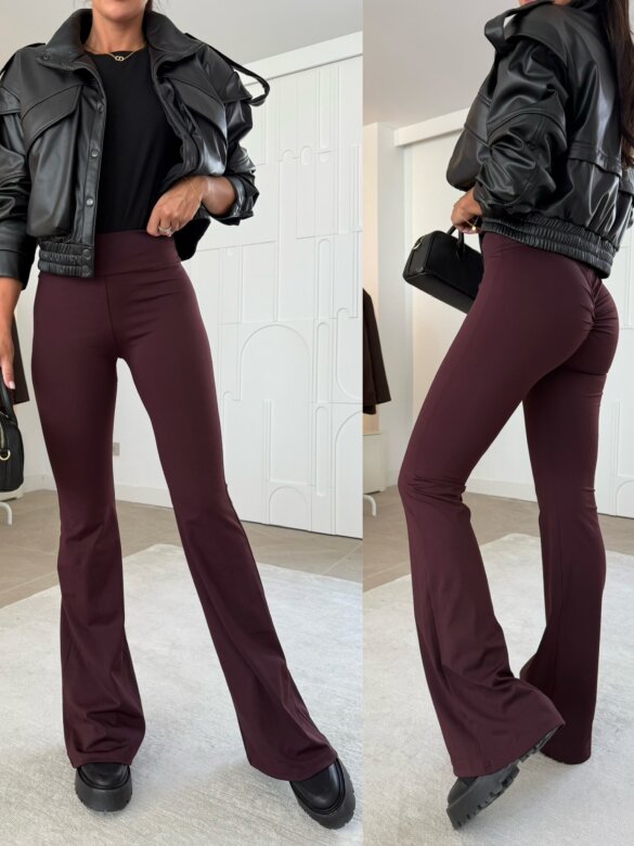 Legginsy Mauro burgundowe 