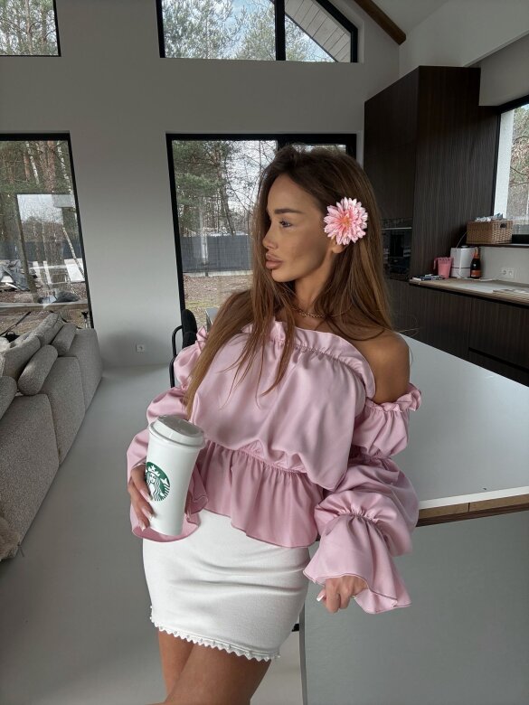 Blouse Romanza with viscose powder