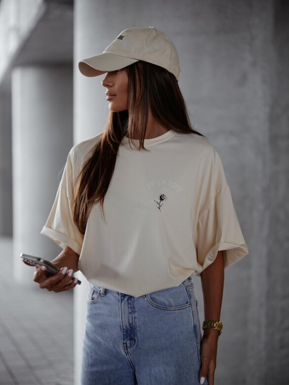 T-shirt De La Rose ecru