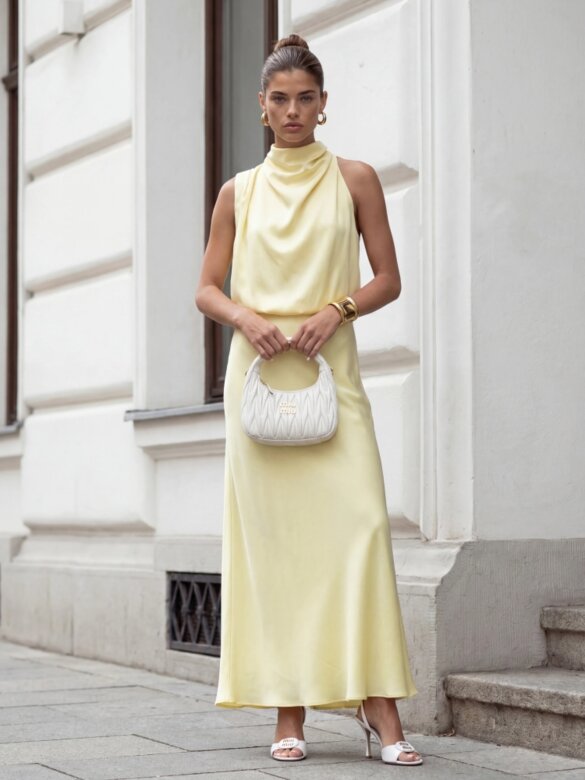 Dress Paris butter yellow 