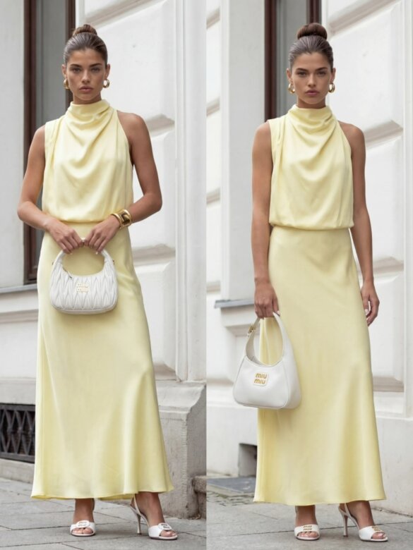 Dress Paris butter yellow 