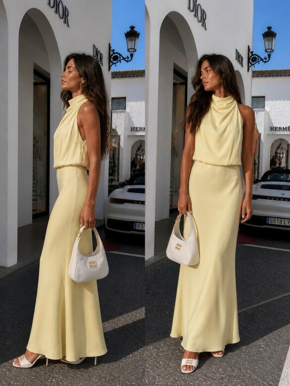 Dress Paris butter yellow 