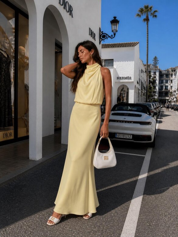 Dress Paris butter yellow 