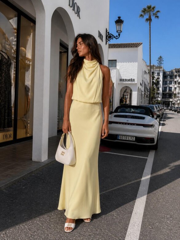 Dress Paris butter yellow 