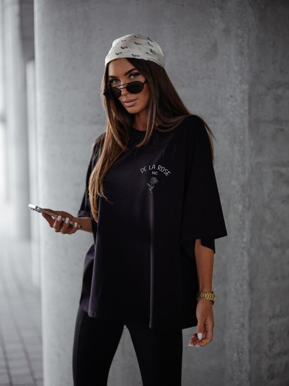 T-shirt De La Rose czarny 