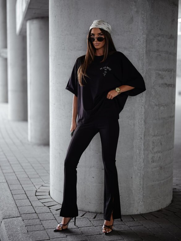 T-shirt De La Rose czarny 