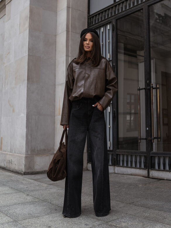 Kurtka Laora bomberka czekoladowa