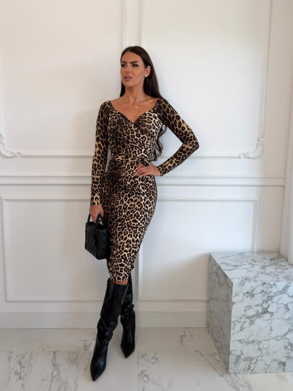Dress Savella brązowo-czarna