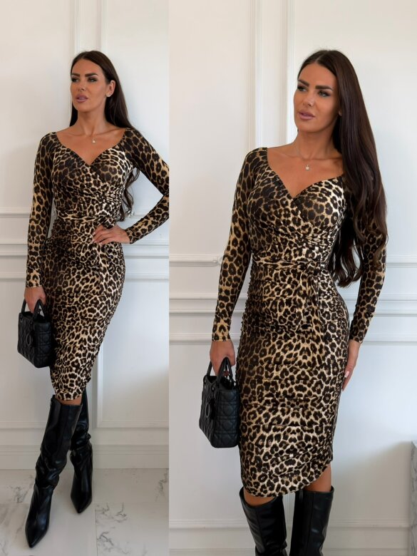 Dress Savella brązowo-czarna