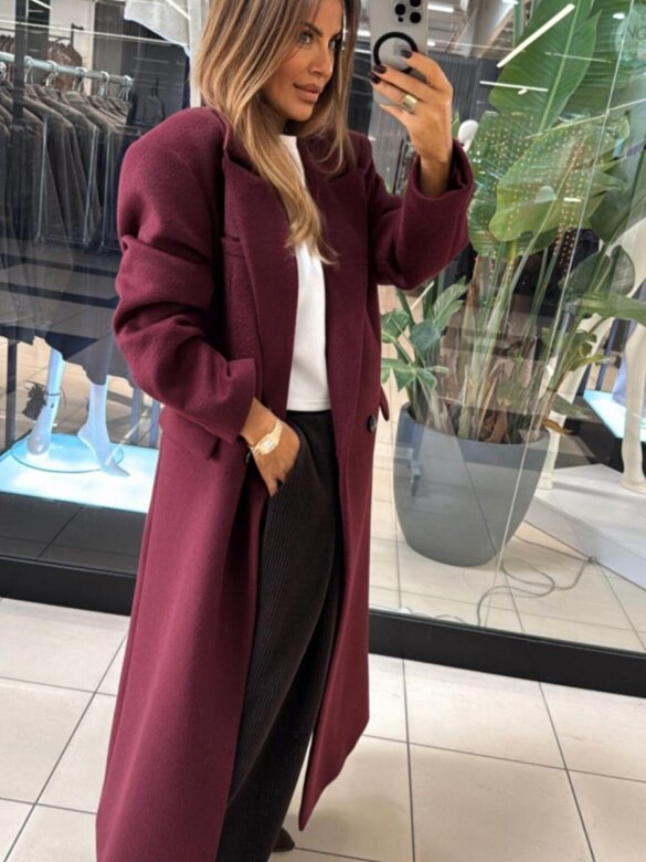 Płaszcz Flint bordowy