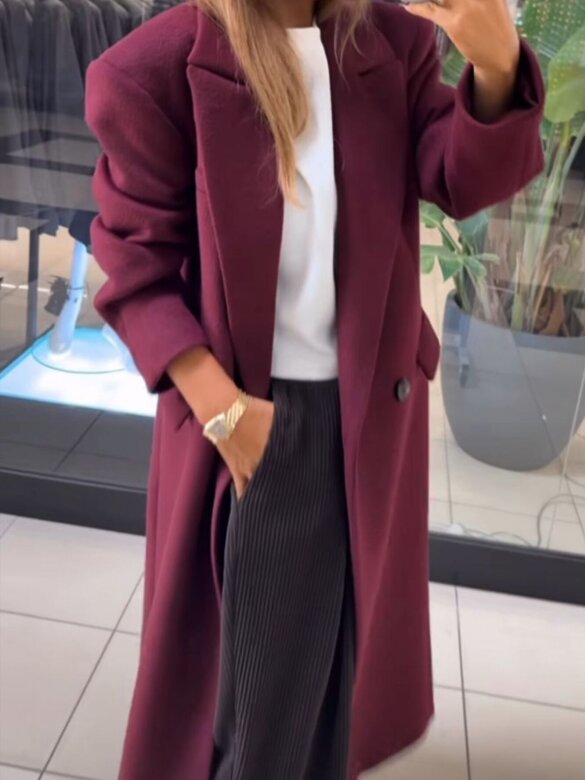 Płaszcz Flint bordowy