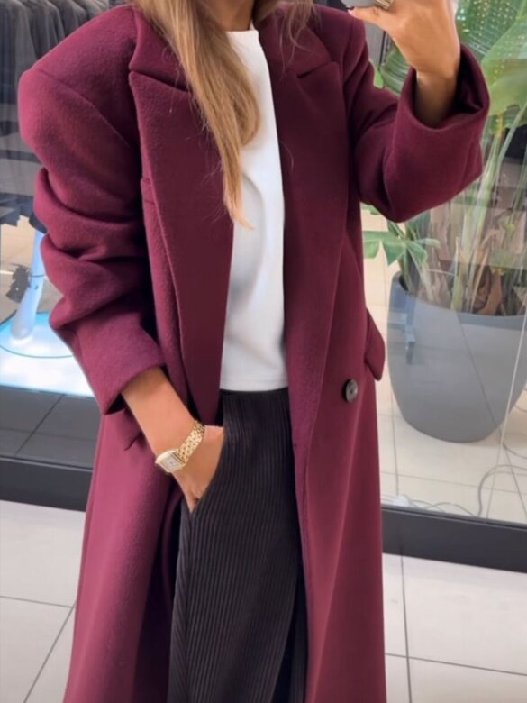 Płaszcz Flint bordowy