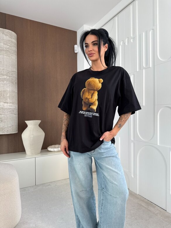 T-shirt Teddy czarny 