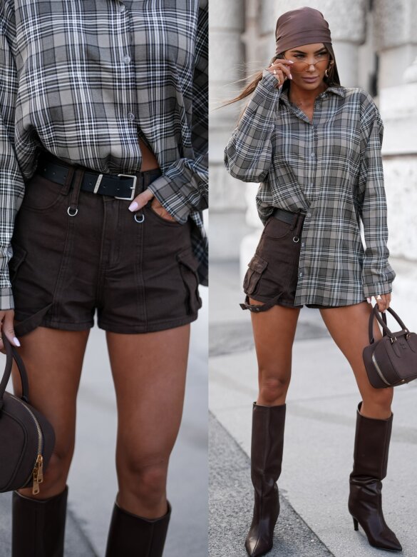 Szorty Dello jeans czekoladowe 