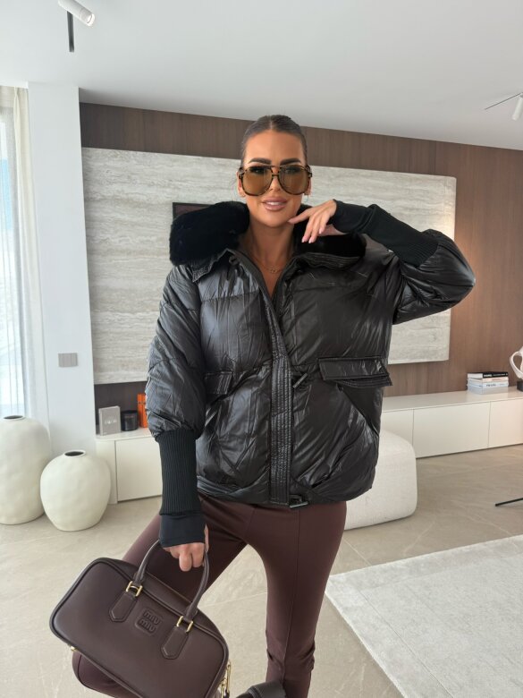 Kurtka Marte pikowana czarna 