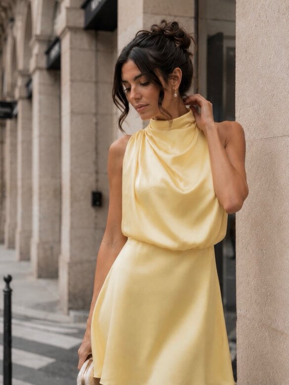 Dress Milan butter yellow