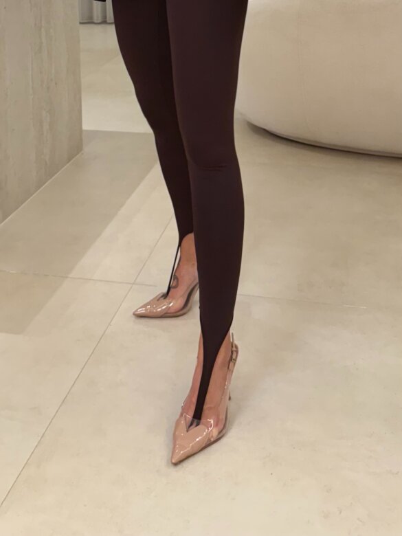 Legginsy Alan bez naszywki by Varlesca czekoladowe