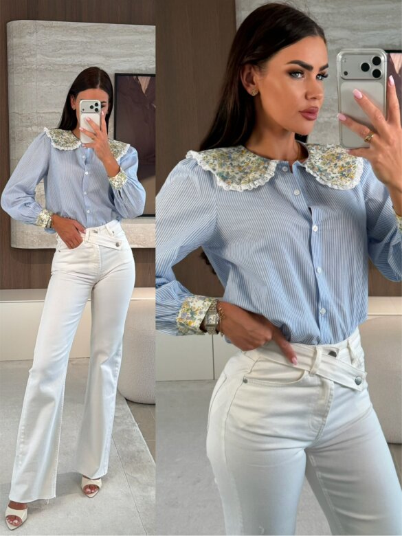 Koszula Lotus błękitna