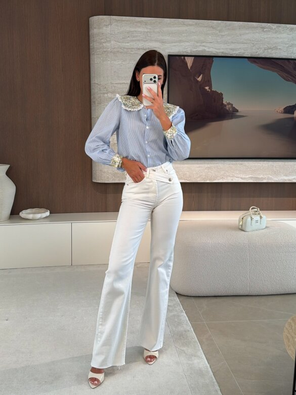 Koszula Lotus błękitna