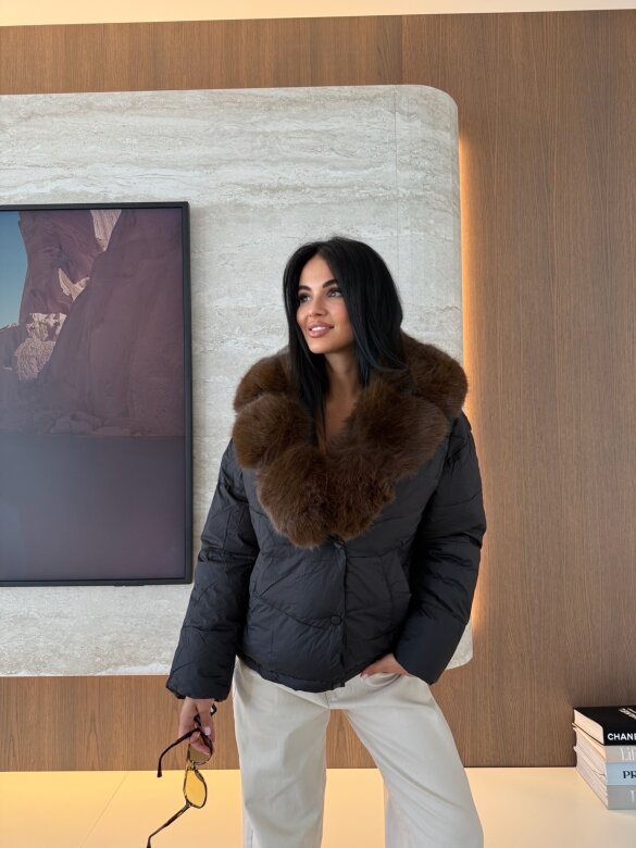 Kurtka Aleksa pikowana czarna 