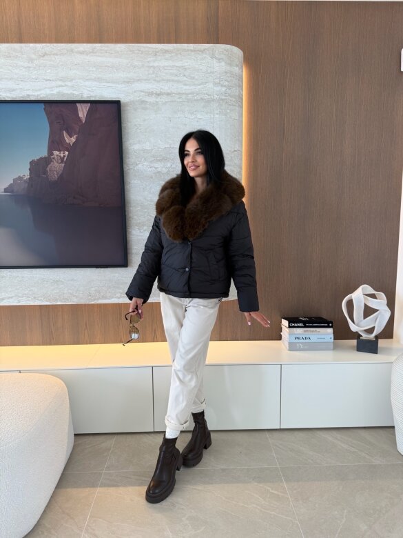 Kurtka Aleksa pikowana czarna 