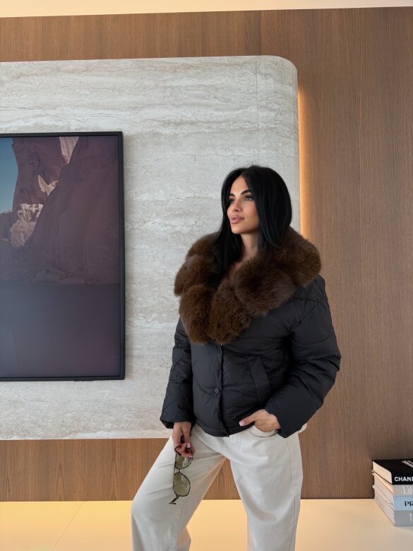 Kurtka Aleksa pikowana czarna 