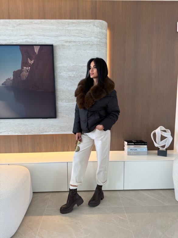 Kurtka Aleksa pikowana czarna 