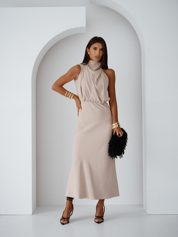 Sukienka Florenza maxi beżowa 