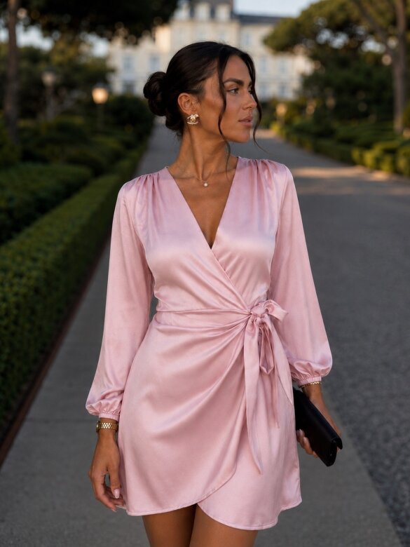 Dress Camden satin powder