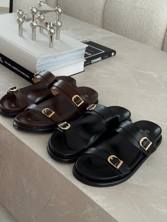 Klapki Zenith eko skóra czekoladowe