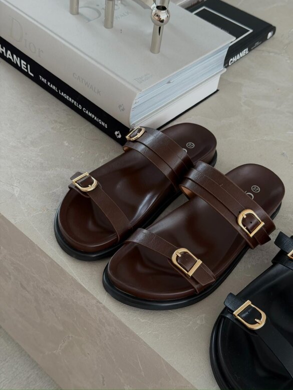 Klapki Zenith eko skóra czekoladowe