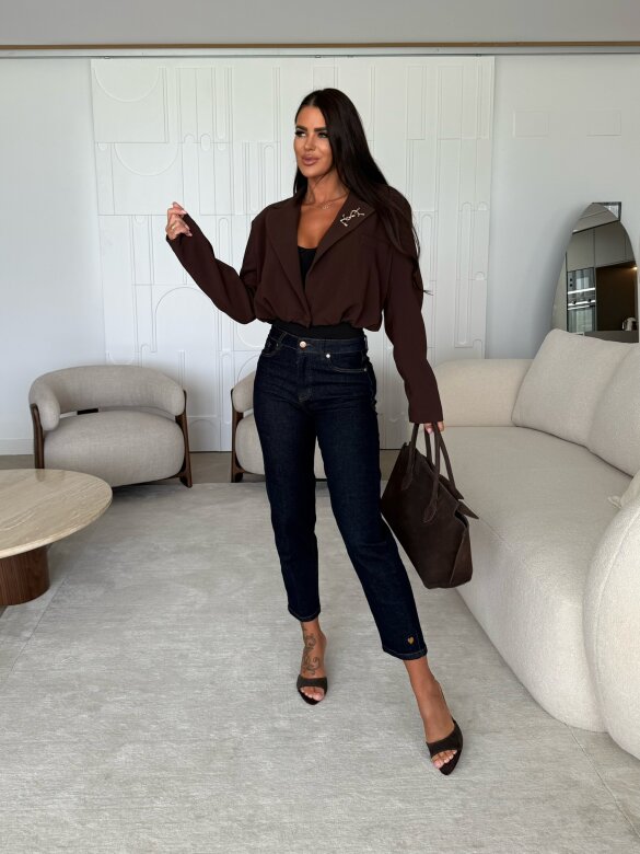 Spodnie Little Heart jeans ciemnoniebieskie