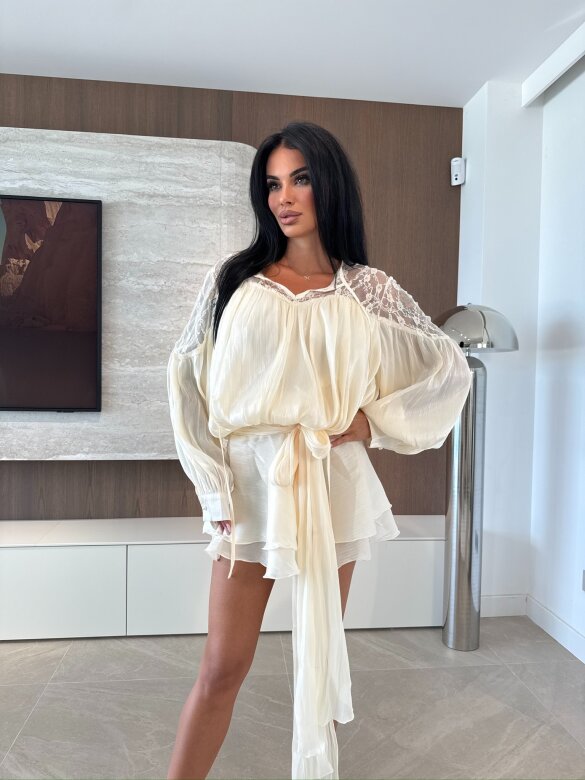 Sukienka Capriosa błyszcząca butter yellow