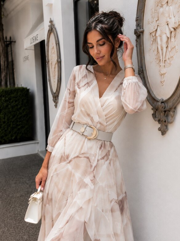 Dress London Chic maxi ecru-beige